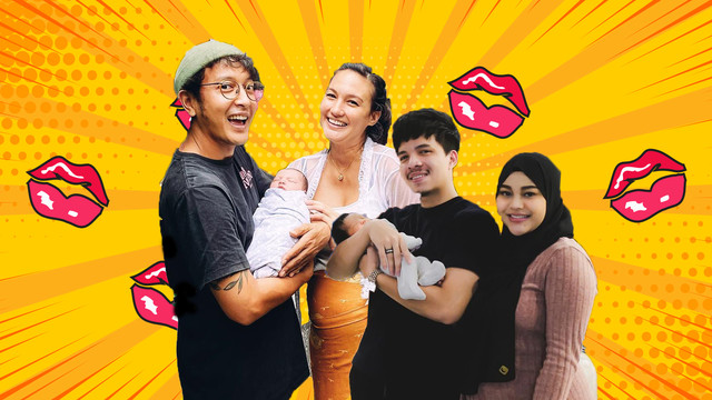 Aurel Hermansyah dan Nadine Chandrawinata sama-sama melahirkan anak pertama. Foto: Instagram/@nadinelist @aurelie.hermansyah