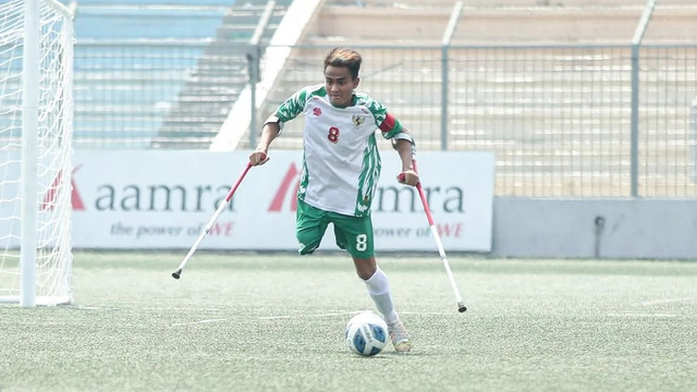Timnas Indonesia Amputasi vs Jepang, Senin (14/3/2022). Foto: Instagram/@inaf_official