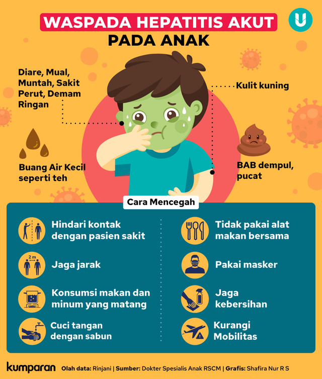 Infografik Waspada Hepatitis Akut pada Anak. Foto: kumparan