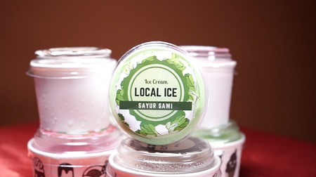 Es krim dari sayur sawi. 