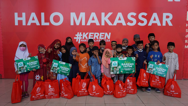 Semarak Lebaran, Dompet Dhuafa Sulsel Ajak Anak Yatim Belanja Bareng
