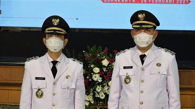 Wali Kota dan Wakil Wali Kota (Wawali) Solo, Gibran Rakabuming Raka dan Teguh Prakosa. FOTO: Dok Humas Pemkot Solo