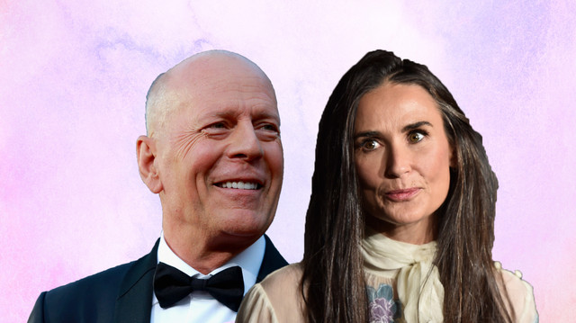 Bruce Willis dan Demi Moore. Foto: Rich Fury dan Alberto E. Rodriguez/Getty Images