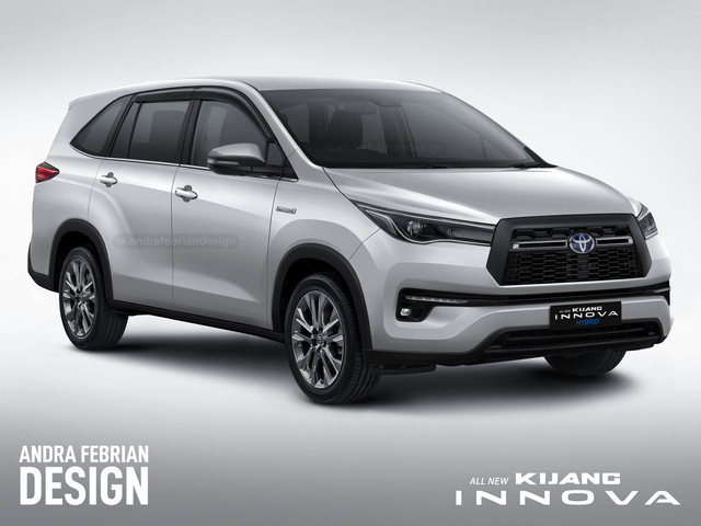 Olah gambar digital dari Toyota Kijang Innova Hybrid. Foto: Instagram/@andrafebriandesign