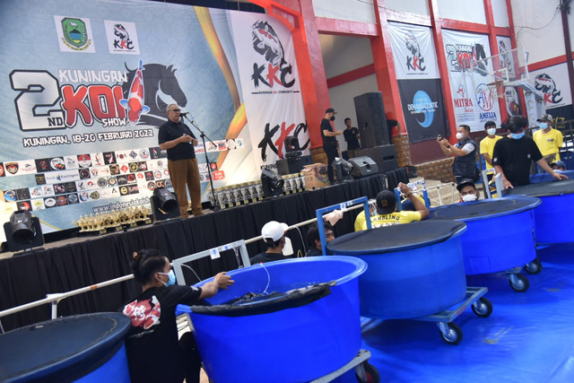 Kontes Ikan Koi di Kabupaten Kuningan, Jawa Barat. (Andri)