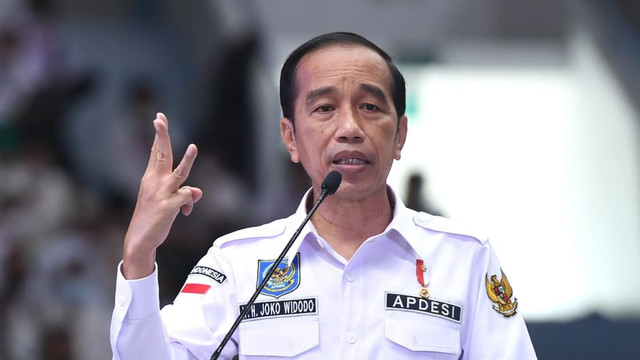 Presiden Joko Widodo menghadiri Silaturahmi Nasional Asosiasi Pemerintah Desa Seluruh Indonesia (Apdesi) Tahun 2022 di Istora Senayan, Jakarta, Selasa (29/4/2022). Foto: Lukas/Biro Pers Sekretariat Presiden
