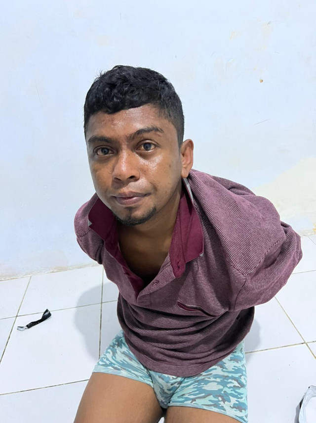 Said (36) usai diamankan tim Satreskrim Polres Muna. Foto: Al Pagala/kendarinesia.