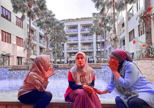 Suasana hangat perbincangan sahabat yang lama tidak bertemu - Dokumen pribadi