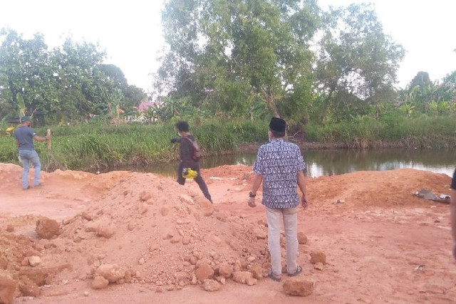 Lokasi kubangan yang merenggut bocah kelas 6 SD di Batu Besar (Foto:Reza/Batamnews)