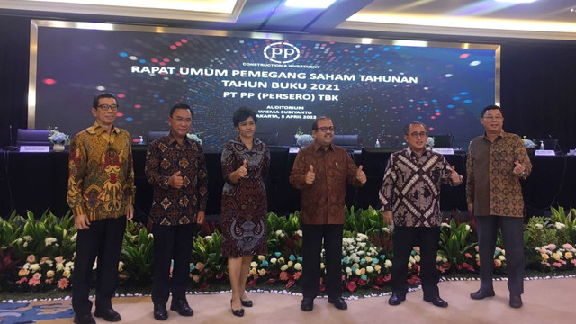 Rapat Umum Pemegang Saham Tahunan, PT PP (Persero).
Foto: Galang/kumparan