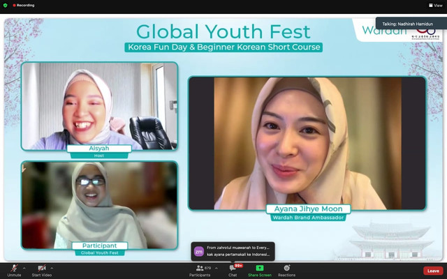 Global Youth Fest kerja sama Wardah bersama dengan lembaga pendidikan dan kebudayaan Korea yaitu IKC&S (International Korea Culture and Study). Foto : dok