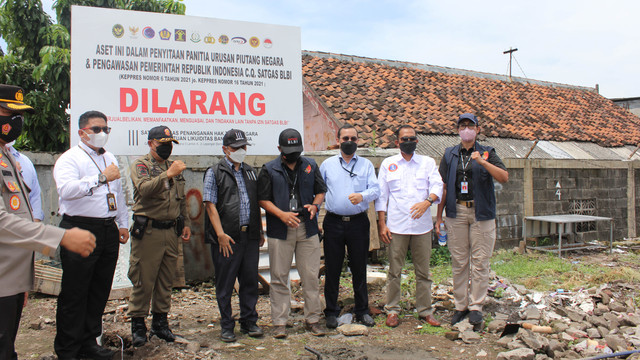 Satgas BLBI Sita Barang Jaminan Obligor Kaharudin Ongko, Rabu (23/2/2022). Foto: Satgas BLBI