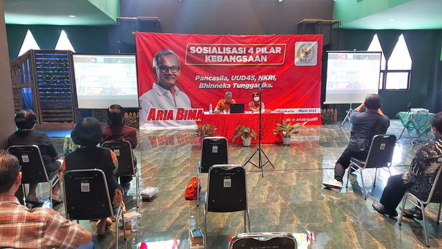 Sosialisasi 4 Pilar Kebangsaan di GKJ Manahan, Solo, Sabtu (26/03/2022). FOTO: Fernando Fitusia