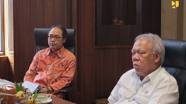 Menteri Pekerjaan Umum dan Perumahan Rakyat (PUPR) Basuki Hadimuljono pada acara diskusi tentang pemindahan IKN bertajuk Mimpi Arsitek untuk Ibu Kota Negara Baru, Jumat (18/2). Foto: Kementerian PUPR