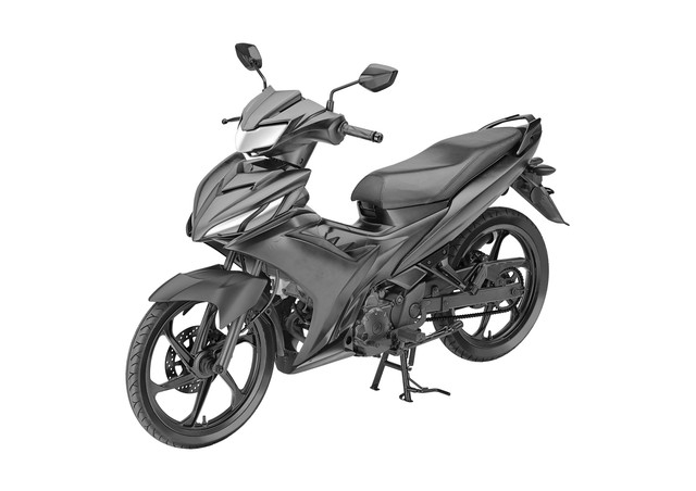 Sebuah gambar paten Yamaha LC135 Fi di Pangkalan Data Kekayaan Intelektual Kemenkumham RI. Foto: dok. PDKI Kemenkumham RI