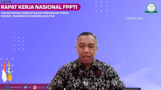 Pembantu Rektor I ISI Yogyakarta menyampaikan paparan. dokumentasi FPPTI