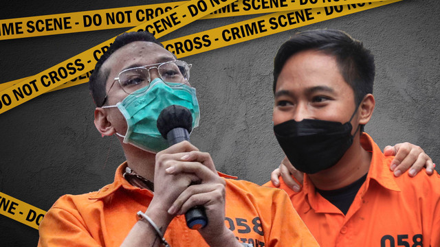 Indra Kenz dan Doni Salmanan pakai baju tahanan. Foto: ANTARA
