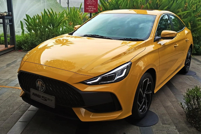Mobil sedan MG 5 GT. Foto: Muhammad Ikbal/kumparan