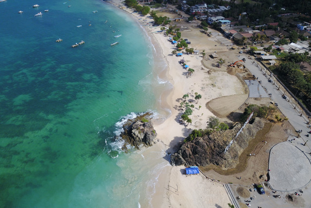 Keindahan Mandalika yang menjadi lokasi event MotoGP (sumber: twitter @MotoGP)