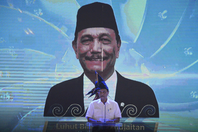 Menteri Koordinator Bidang Kemaritiman dan Investasi (Menko Marves) Luhut Binsar Pandjaitan.  Foto: Abriawan Abhe/ANTARA FOTO