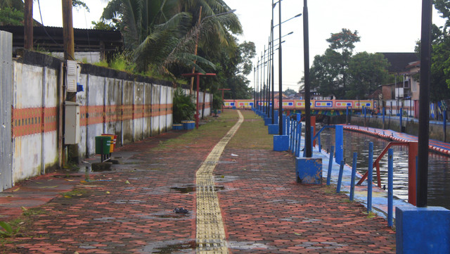 Destinasi sekanak sidewalk Palembang kini sepi pengunjung, Minggu (13/3) Foto: abp/bagusrizkif/Urban Id