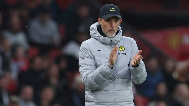 Manajer Chelsea Thomas Tuchel saat pertandingan Liga Inggris di Old Trafford, Manchester, Inggris. Foto: Phil Noble/Reuters