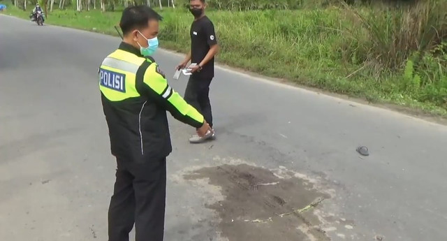  Lokasi kecelakaan pemuda saat sahur on the road. Foto: Dok. Istimewa