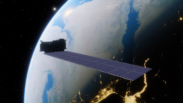Ilustrasi satelit Starlink. Foto: Aleksandr Kukharskiy/Shutterstock