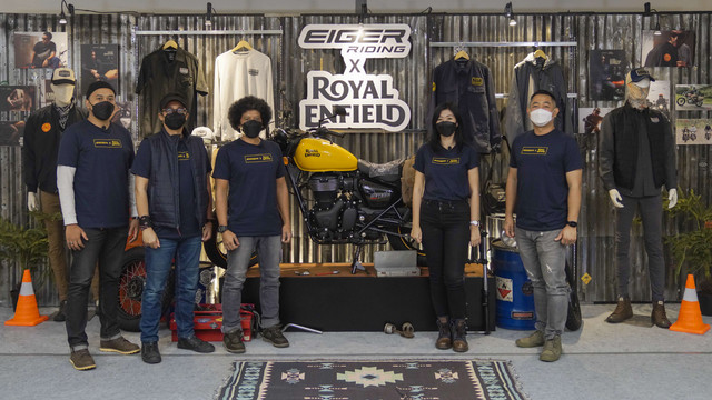 Eiger x Royal Enfield berkolaborasi menghasilkan 21 produk eksklusif untuk penggemar Eiger dan Royal Enfield di Indonesia. Foto: Dok. Eiger