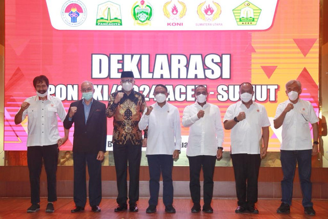 Deklarasi bersama PON XXI 2024  Aceh-Sumut. Dok. Humas Aceh
