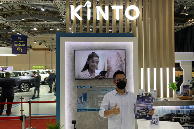 Layanan sewa mobil Toyota, Kinto di Gaikindo Jakarta Auto Week 2022. Foto: Dok. Istimewa