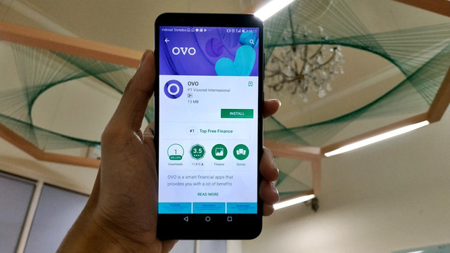Aplikasi pembayaran digital Ovo. Foto: Jofie Yordan/Kumparan