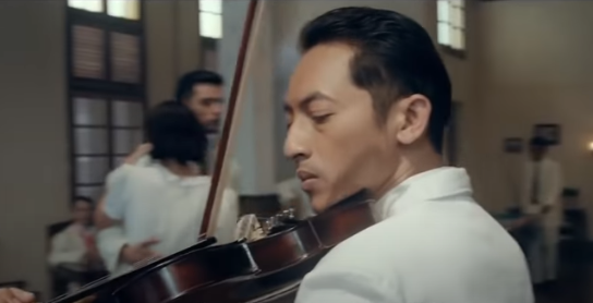 Ilustrasi W.R.Supratman dan Biolanya. Sumber : Film Wage 2017