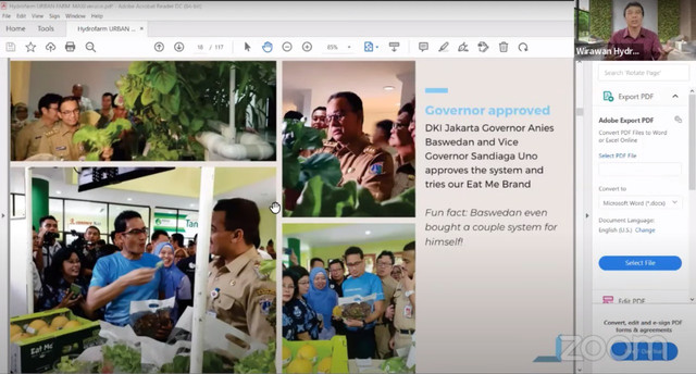 Kak Anies Baswedan bersama Kak Sandiaga Uno melihat hasil pertanian Hydro