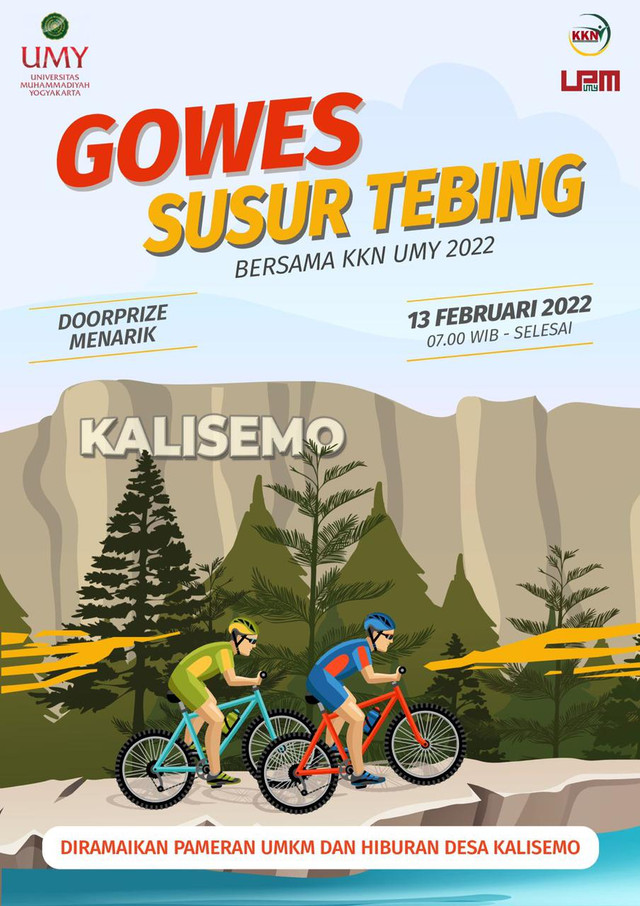 Gowes Susur Tebing Desa Kalisemo Bersama KKN UMY 2022