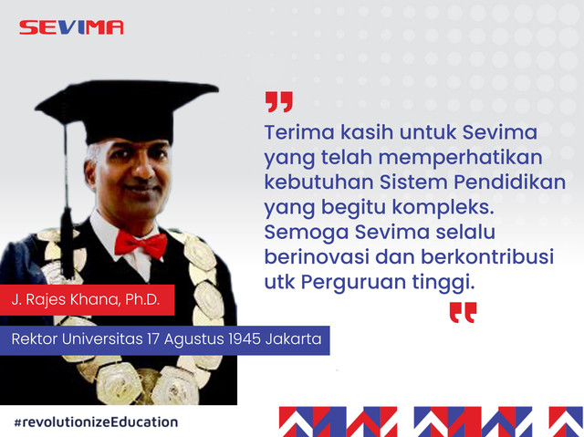 Rektor Universitas 17 Agustus 1945 Jakarta, J. Rajes Khana, Ph.D.