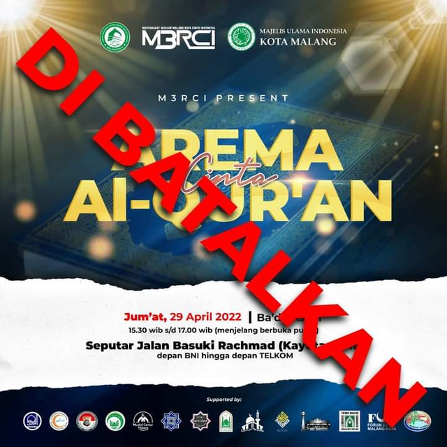 Poster pembatalan acara