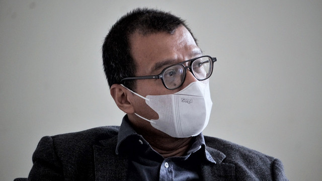 Gubernur Lemhannas RI, Andi Widjajanto mengunjungi kumparan, Kamis (14/4/2022). Foto: Jamal Ramadhan/kumparan