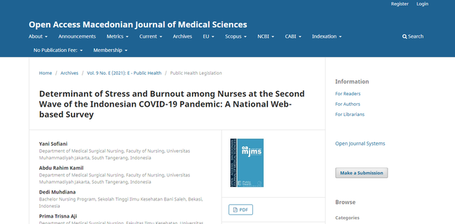 Jurnal dari Indonesia terbit di Jurnal Internasional Scopus Q3 Macedonia