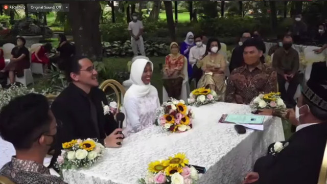 Prosesi Akad Nikah & Ibadah Pemberkatan Pernikahan Ayu Kartika Dewi dan Gerald Sebastian. Foto: YouTube