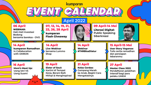 kumparan Event Calendar April 2022. Foto: Tim Kreatif kumparan