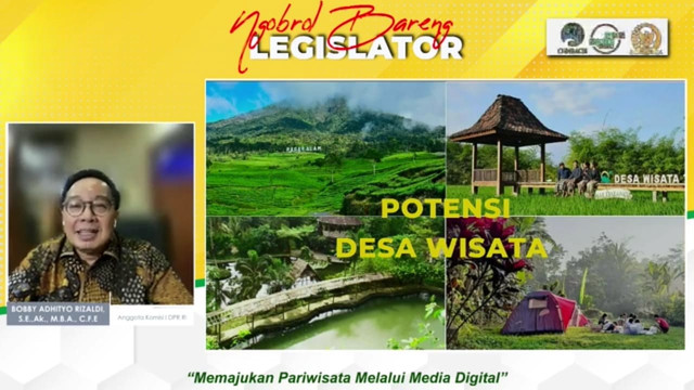 Anggota Komisi I DPR RI, Bobby Adhityo Rizaldi saat Webinar Series: Ngobrol bareng Legislator. Foto: tangkapan layar