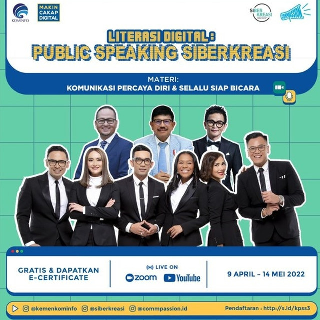 Kominfo GNLD Siberkreasi menggelar Kelas Public Speaking untuk mendorong komunikasi digital. Foto: Kominfo