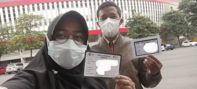 Proses setelah pelaksanaan vaksin Booster yang ketiga bertempat di GOR Gung Karno Surakarta