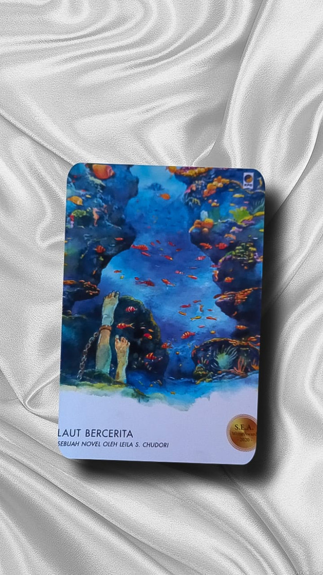 novel laut bercerita. (foto. pribadi)