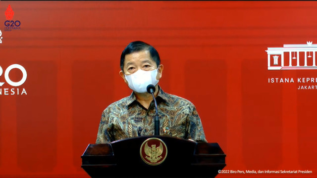Kepala Bappenas Suharso Monoarfa saat konferensi pers terkait hasil Sidang Kabinet Paripurna, di Kantor Presiden, Jakarta, Rabu (16/2/2022). Foto: Youtube/Sekretariat Presiden