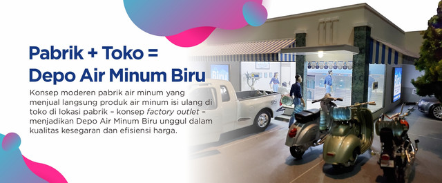 Ilustrasi Gerai Depo Air Minum Biru. Foto: Air Minum Biru