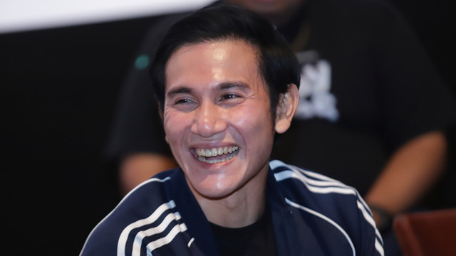 Pemain film Baby Blues, Vino G Bastian, saat Press Screening dan Press Conference di XXI Epicentrum, Jumat (18/3). Foto: Agus Apriyanto