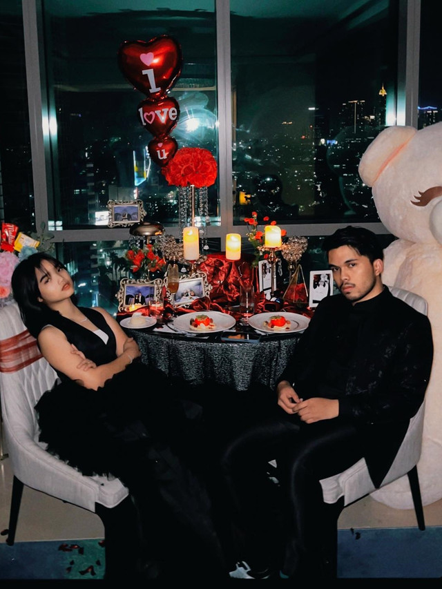 Fuji dan Thariq Halilintar saat Valentine. Foto: Instagram/@fuji_an