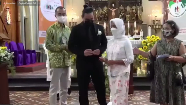 Prosesi Akad Nikah & Ibadah Pemberkatan Pernikahan Ayu Kartika Dewi dan Gerald Sebastian. Foto: YouTube